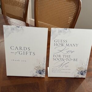 Guess White and Blue Thank You Card Set